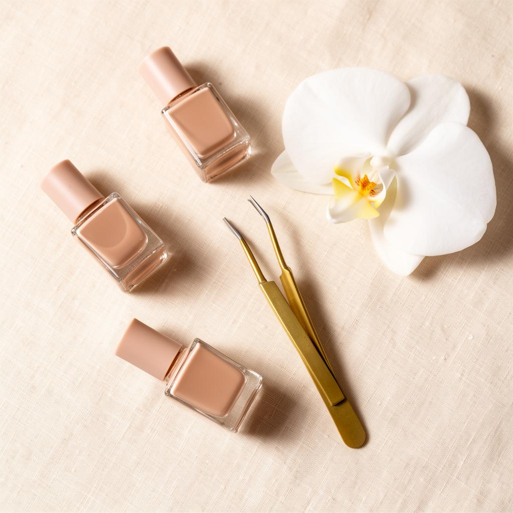 Nail polish flatlay